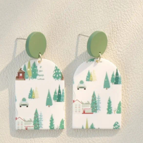 BRAND NEW BEAUTIFUL HOLIDAY PATTERN EARRINGS - Picture 3 of 3